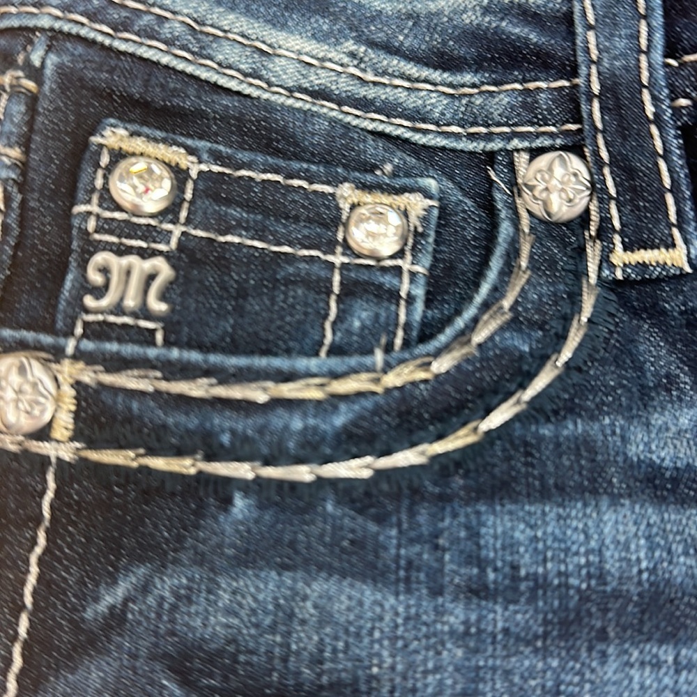 MISS ME Girls embellished jeans size 8 skinny leg - Picture 4 of 14